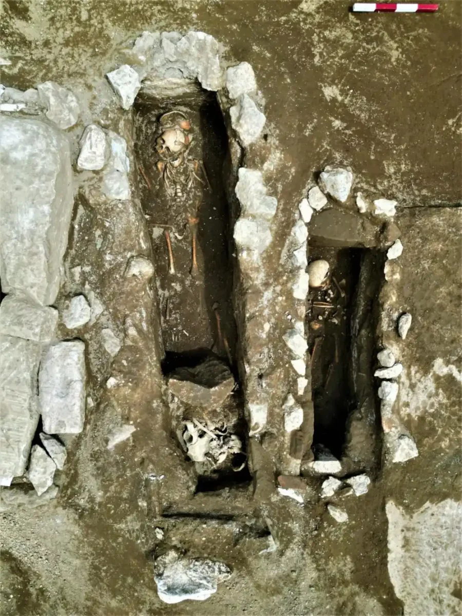 Tombe e resti di una villa romana rustica in Campania