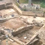 scavi presso la cattedrale di Exeter